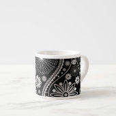 Silberpaisley-Muster Espressotasse (Vorderseite Rechts)