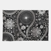 Silberpaisley-Muster Geschirrtuch (Horizontal)