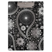 Silberpaisley-Muster Klemmbrett (Vorderseite)