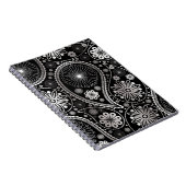 Silberpaisley-Muster Notizblock (Rechte Seite)