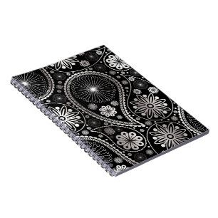 Silberpaisley-Muster Notizblock