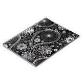 Silberpaisley-Muster Notizblock (Linke Seite)