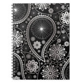 Silberpaisley-Muster Notizblock (Vorderseite)