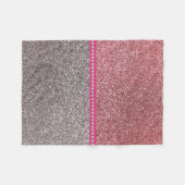 Silberpastellrosa Glitzer Fleecedecke (Vorderseite (Horizontal))