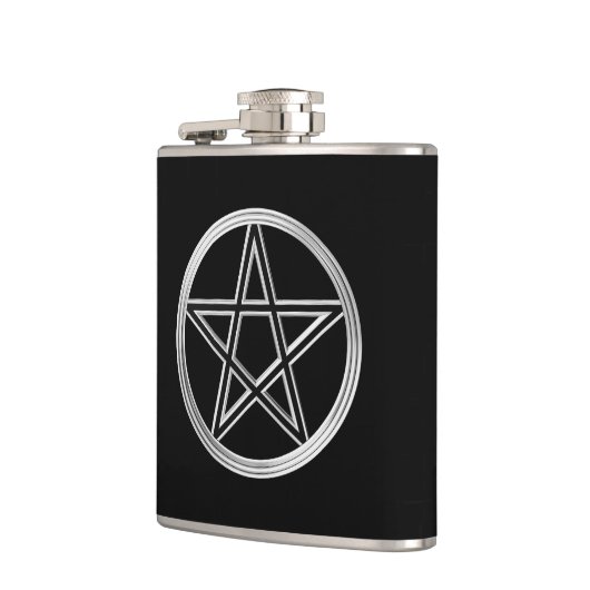 Silberpentagramm Flachmann (Links)