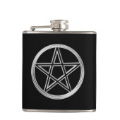 Silberpentagramm Flachmann (Vorderseite)