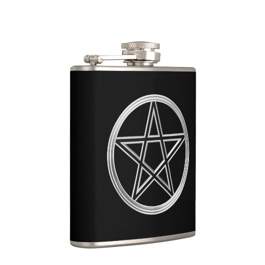 Silberpentagramm Flachmann (Rechts)