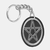 Silberpentagramm Schlüsselanhänger (Vorderseite links)