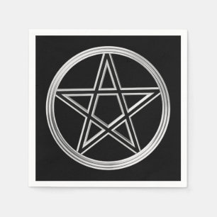 Silberpentagramm Serviette
