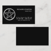 Silberpentagramm Visitenkarte (Vorne/Hinten)