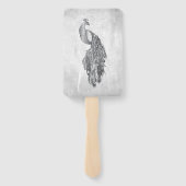 Silberpfauenfächer Gastgeschenk Hochzeit Fächer (Rückseite)