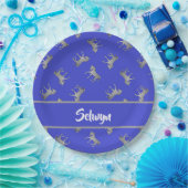 Silberpferde auf blau pappteller (Party)
