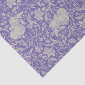 Silberpfirsiche auf dem Lila Boden von Violett Seidenpapier (Ausschnitt)