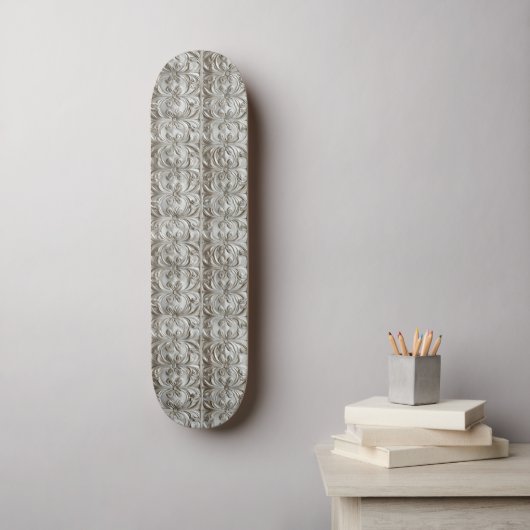 Silberplattenmuster Skateboard (Wandkunst)