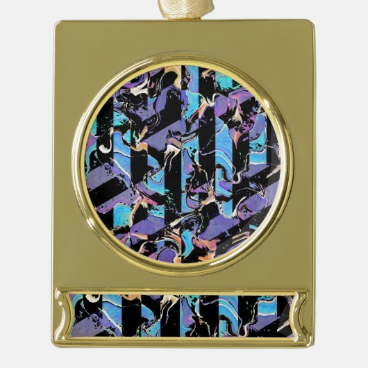 Silberplattierter Bannerdekor Banner-Ornament Gold (Vorderseite)