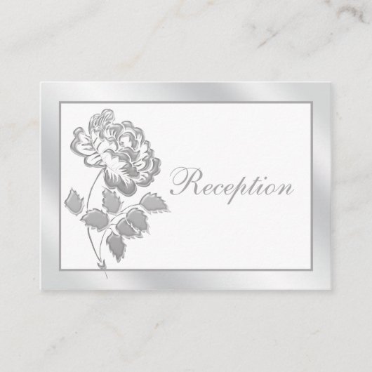 Silberpony auf der weißen Leinenverschlusskarte Begleitkarte (Vorderseite)