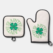 Silberquiltofenhalter für Mitte Ofenhandschuh & Topflappen-Set (Vorderseite)