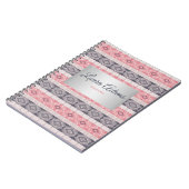 Silberrahmen Muster ethnischer boho Art Notizblock (Linke Seite)