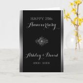 Silberrahmen und -spitze karte (Gelbe Blume)