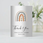 Silberregenbogen Dankeskarte (Stehend Vorderseite)