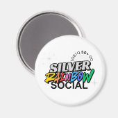 Silberregenbogen-Schlüsselanhänger Magnet (Vorderseite/Rückseite)