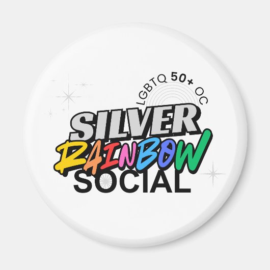 Silberregenbogen-Schlüsselanhänger Magnet (Vorne)