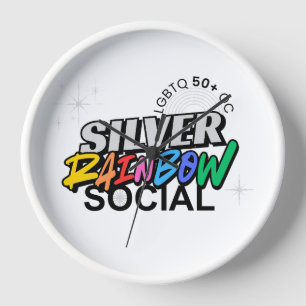 Silberregenbogen-Schlüsselanhänger Uhr