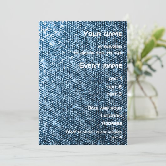 Silberreihen Einladung (Stehend Vorderseite)