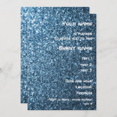 Silberreihen Einladung (Vorne/Hinten)