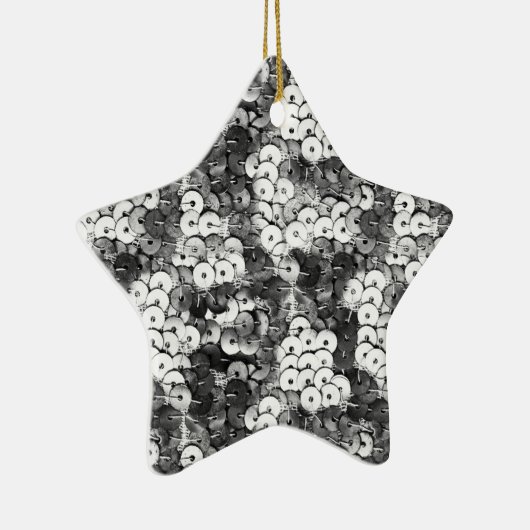 Silberreihen Keramik Ornament (Rechts)