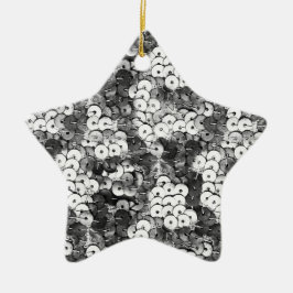 Silberreihen Keramik Ornament