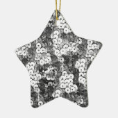 Silberreihen Keramik Ornament (Links)