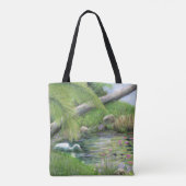 Silberreiher am Teich Tasche (Rückseite)