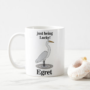 Silberreiher Glücksvogel Kaffeetasse