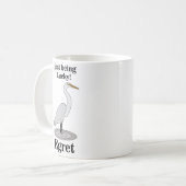 Silberreiher Glücksvogel Kaffeetasse (Vorderseite Links)