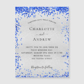 Silberreiher Hochzeitsmagnet Magnetkarte (Vorderseite)