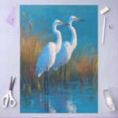Silberreiher-Marsch-Impressionist Seidenpapier (Basteln)