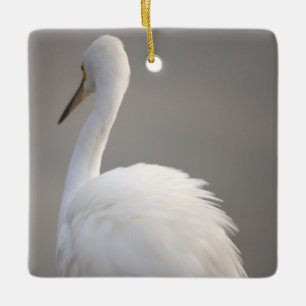 Silberreiher-Vogel-Ornament Keramikornament