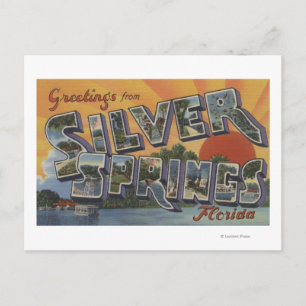 Silberring, Florida - Große Buchstabenszenen 2 Postkarte