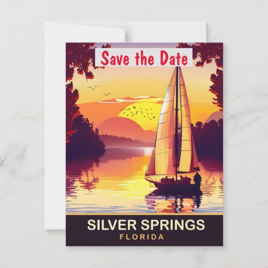 Silberring, Florida, Reisepostkarte, Save The Date (Vorderseite)