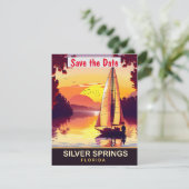 Silberring, Florida, Reisepostkarte, Save The Date (Stehend Vorderseite)