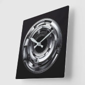 Silberringe Quadratische Wanduhr (Winkel)
