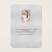 Silberringen Schmuckkarte für Foto (Rückseite)