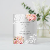 Silberrosa Blumenfloralen feiern 25. (Stehend Vorderseite)