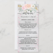 Silberrosa Blumenkarte Einladung (Vorderseite)