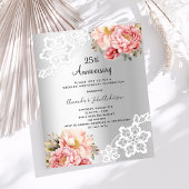 Silberrosa Flora 25. Hochzeitstag