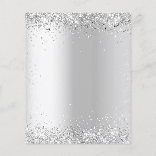 Silberrosa Flora Hochzeit speichern Sie die Dattel (Rückseite)