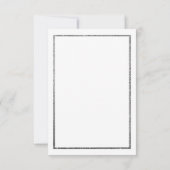 Silberrosa Glitzer Save the Date (Rückseite)