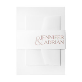 Silberrosa Hochzeitsdetails Moderne Hochzeit Einladungsbanderole