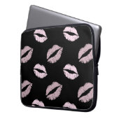 Silberrosa Küsse Laptopschutzhülle (Vorderseite Links)